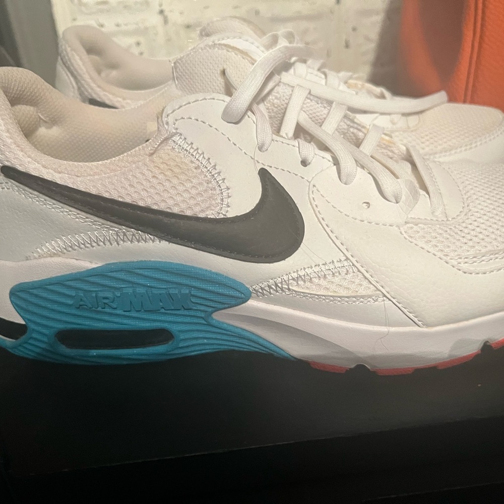 Nike womens White and Blue Sneakers